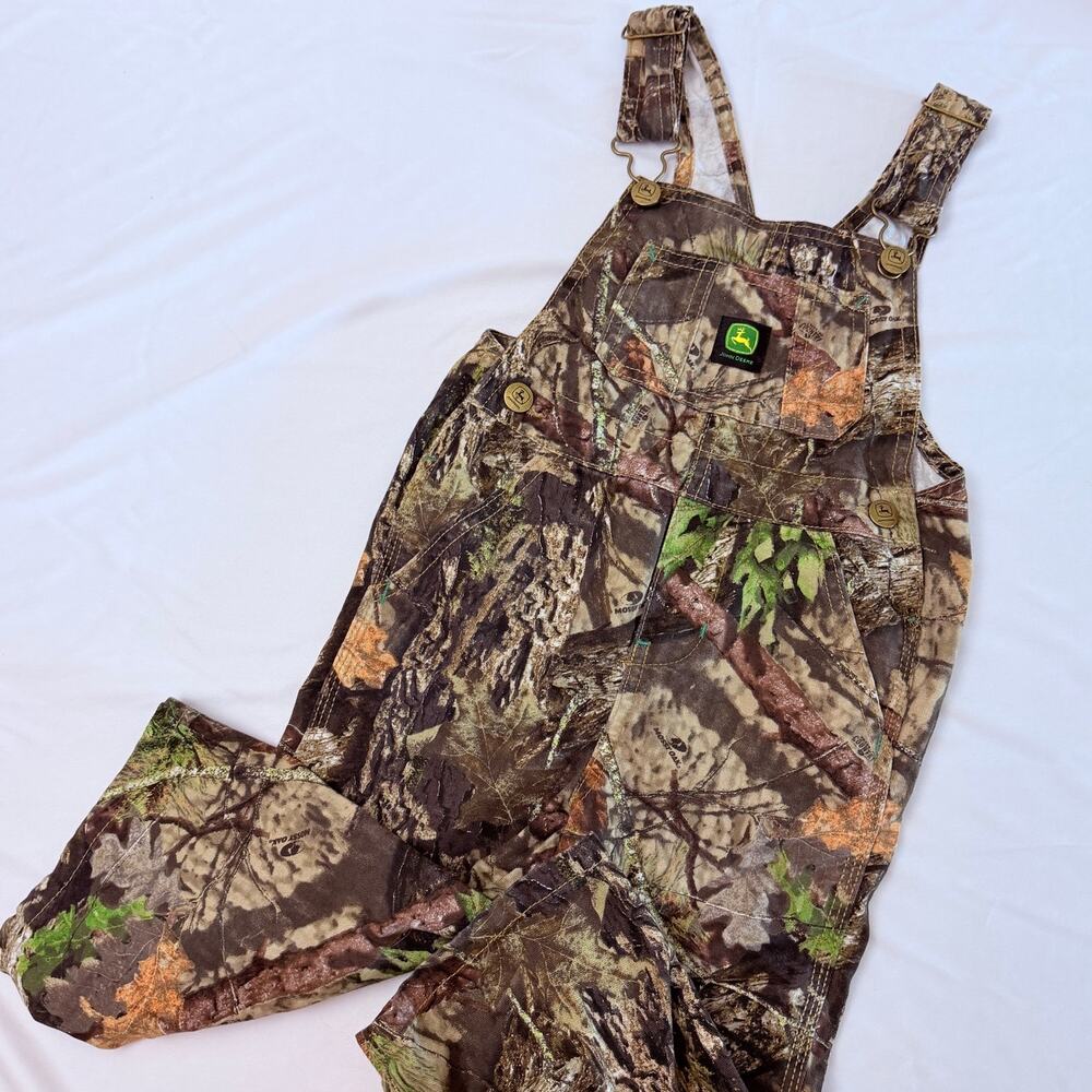 John Deere x Mossy Oak Country Camouflage Overalls Sz 2T